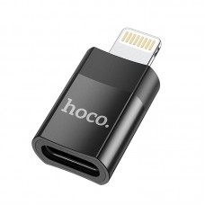 Perėjimas iPhone (lightning 8pin) → USB C (K-L) juodas (black) Hoco UA17